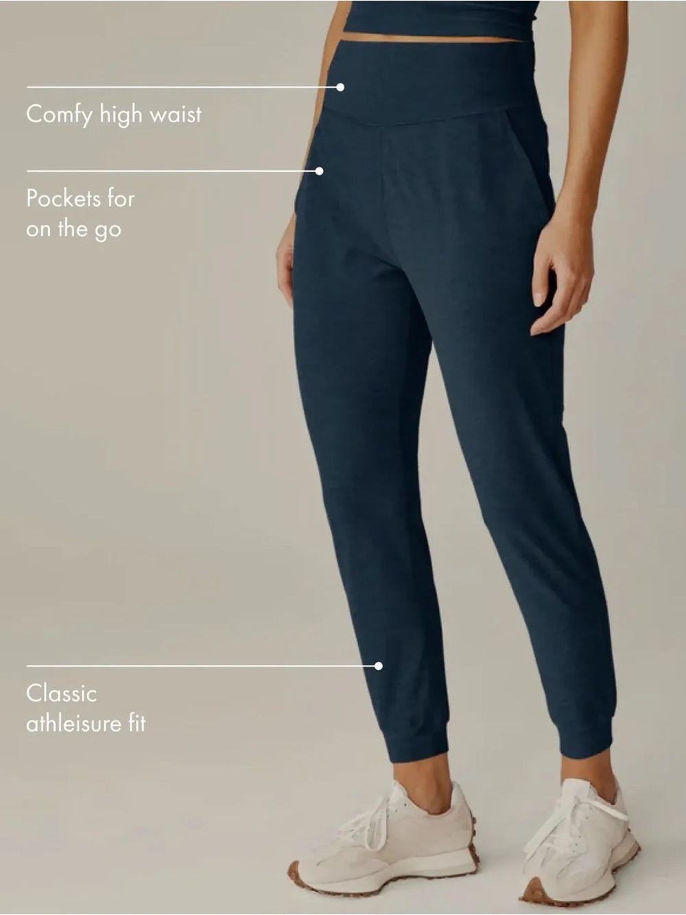 Beyond Yoga Nocturnal Navy Spacedye Midi Jogger Pants Size Medium